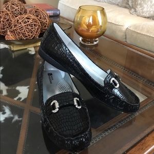 Black Paten Leather Loafers